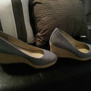Denim wedges